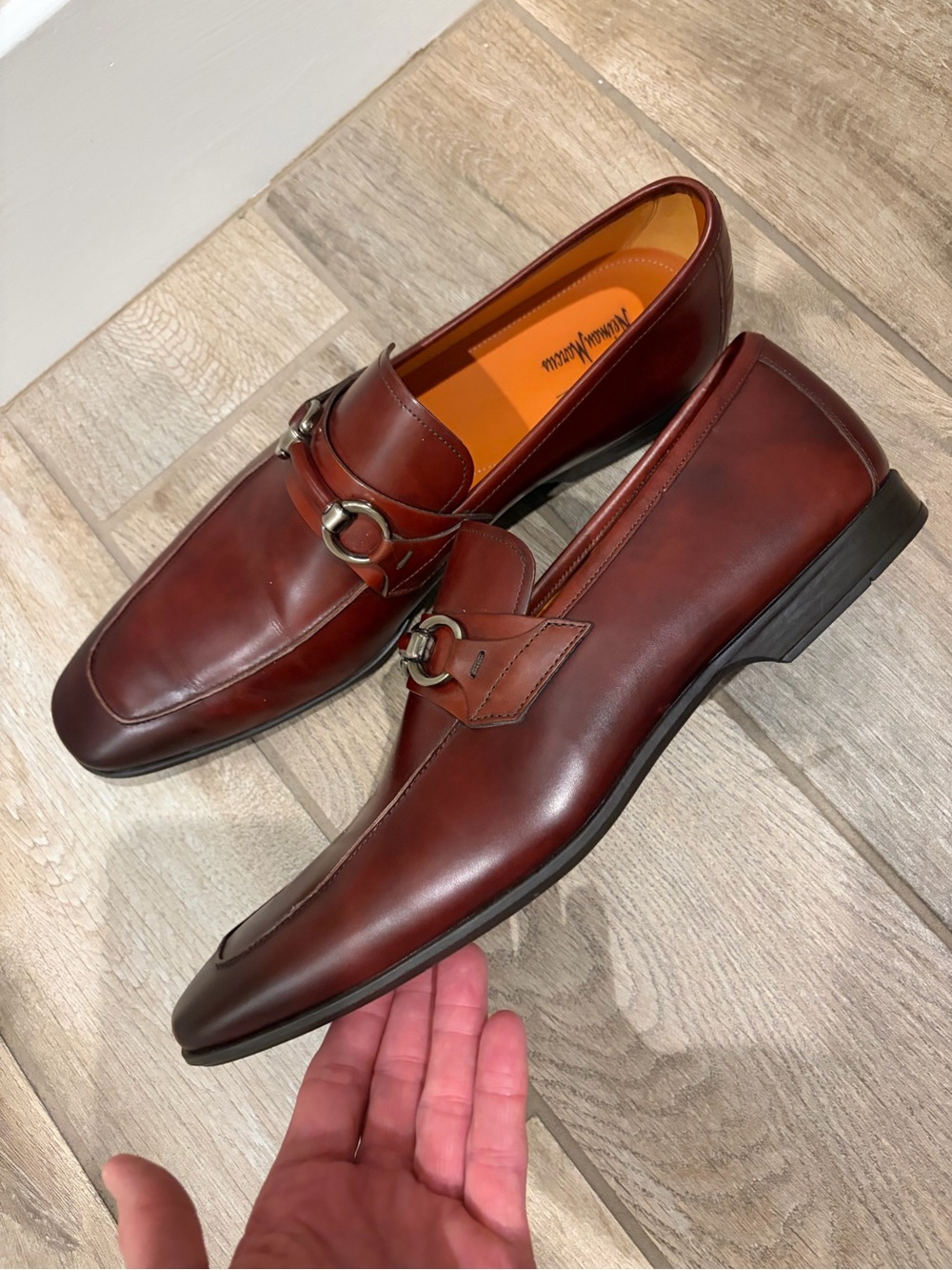 Magnanni for Neiman Marcus leather horsebit loafers men’s size 11 - Picture 3 of 9